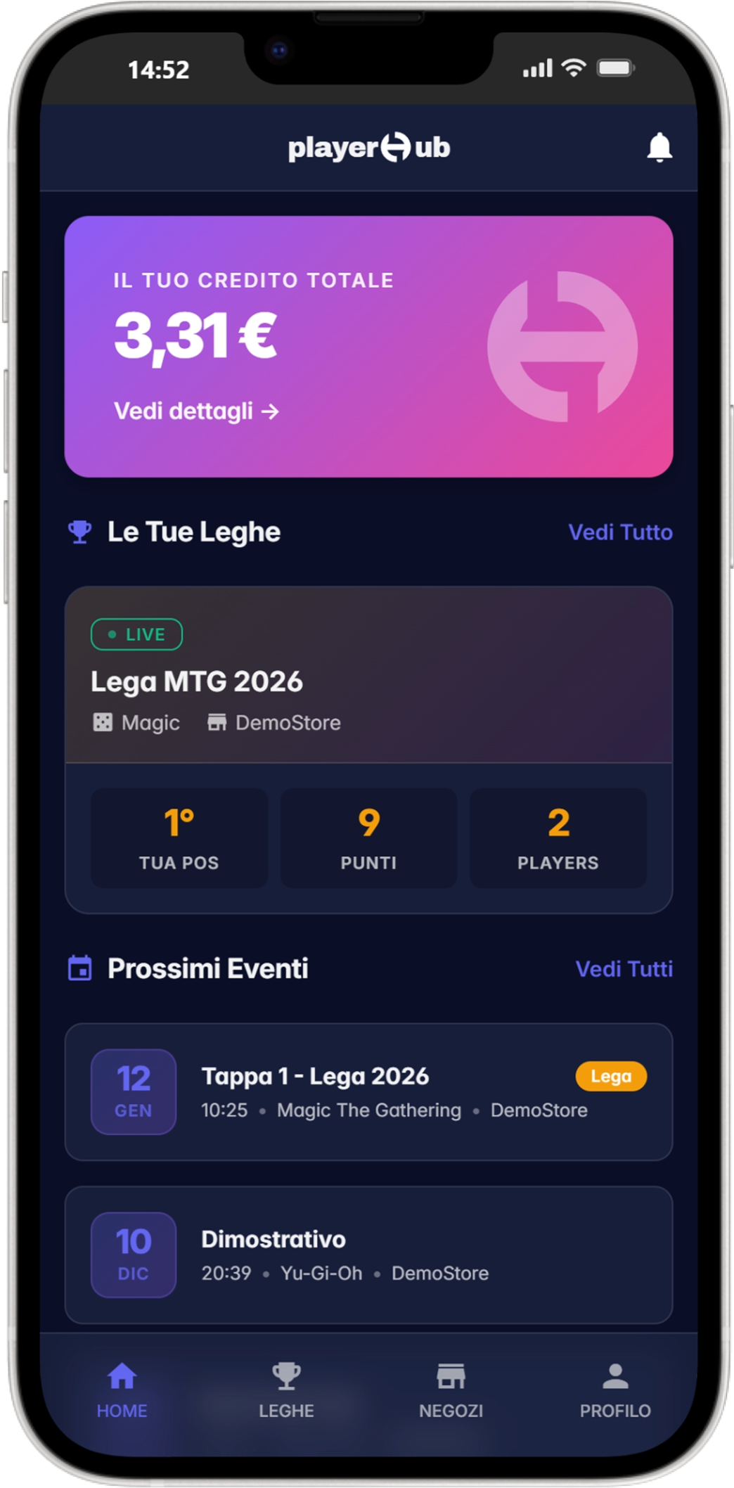 PlayerHub - Home Page